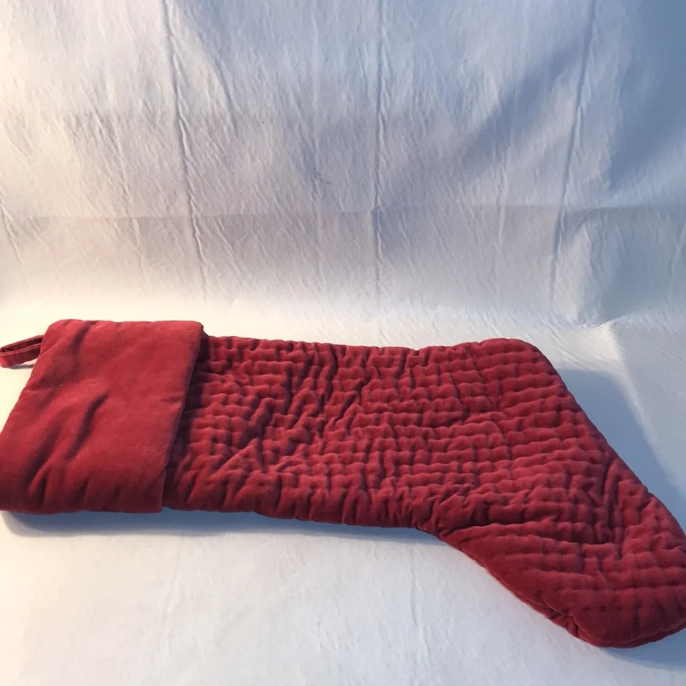 Pottery Barn Monogrammed Makenzie Velvet Christmas Holiday Stocking
